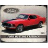 Plechová ceduľa Ford Mustang Mach 1 Fastback 30 cm x 38 cm