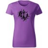 T-ričko Alfa Romeo Splash dámske tričko Farba trička: Fialová, Farba potlače: Čierna, Veľkosť: L