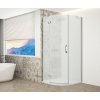 Gelco TRINITY CHROME štvrťkruhová sprchová zástena 900x900mm, matné sklo, ľavá GT6590ML-CH