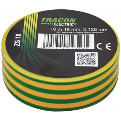 Tracon electric Páska izolačná žlto-zelená 18 mm x 10 m