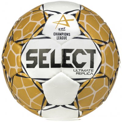 Hádzanárska lopta Select HB Ultimate replica EHF Champions League bielo zlatá Veľkosť lopty: 1