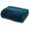 Eurofirany Ženilková deka BELA s boucle štruktúrou námornícka m. Bavlna/Acryl/Pes 150x180 cm