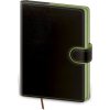 HELMA Diár Flip týždenný vreckový 9x14cm - čierno/zelený 2026