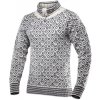DEVOLD Svalbard sweater zip neck offwhite/antracite - L
