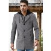 PLT8406 DEWBERRY MEN'S COAT-PATTERNED GREY-5 šedá XXL dewberry 2465430618238