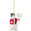 Villeroy & Boch Závesná ozdoba snehuliak 10 cm Christmas Classics