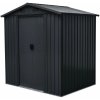 Floraworld Záhradný domček so sedlovou strechou S antracit 194 x 110 x 200 cm