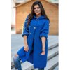 Fashionweek Dámsky exclusive elegantný farebný sveter kabát s kapucňou HONEY S/M/L Farba: Modrá, Veľkosť: Universal