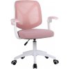 KONDELA Solari kancelárska stolička ružová / biela