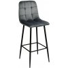 Barová stolička Velur Valeria Grafit
