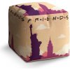 Sablio Taburet Cube Seriál Priatelia FRIENDS Socha Slobody: 40x40x40 cm