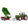 Bruder Traktor s čelným nakladačom a vyklápacím prívesom Roadmax 1:16 03452