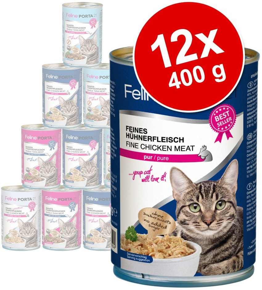 Feline Porta 21 tuniak s hovädzím mäsom 12 x 400 g