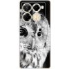Odolné silikónové puzdro iSaprio - BW Owl - Infinix Note 40 PRO / Note 40 PRO+ 5G