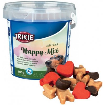 Trixie Soft Snack Happy MIX kura, jahňacina, losos 500g