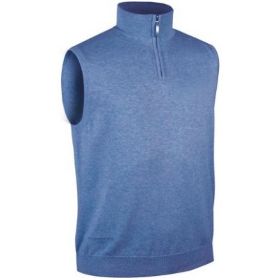 Glenmuir Stanley Cotton Zip Neck pánska golfová vesta svetlomodrá