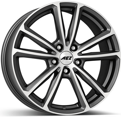 AEZ TIOGA 7.5x17 5x112 ET38 matt graphite polished