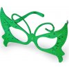 Párty / karnevalové okuliare motýľ, gitara metalické - 1 ks 9 zelená