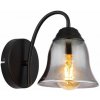 GLOBO 60298W GONNY nástenné svietidlo 1xE27 matná čierna, dymová
