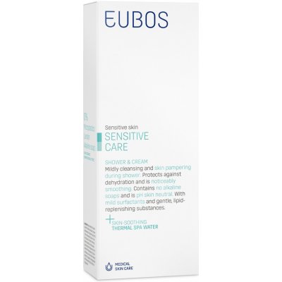 Eubos Sensitive sprchový krém s termálnou vodou Without Dyes Preservatives and Soap 200 ml