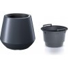 Kvetináč s vložkou HEOS antracit 39,5cm (variant IV) - vrstva - antracit - Prosperplast