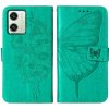 VSETKONAMOBIL 67541 ART BUTTERFLY Peňaženkový obal pre Motorola Moto G54 5G / G54 Power Edition 5G zelený