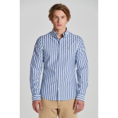 Gant košeľa slim wide poplin stripe modrá