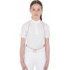 Equestro Tričko súťažné Polo detské white fuchsia