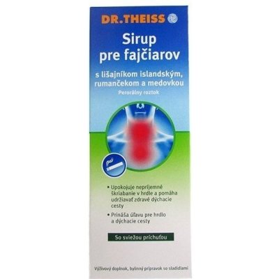 Dr.Theiss Sirup pre fajčiarov s lišajníkom rumančekom a medovkou 250 ml