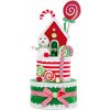 Strend Pro Dekorácia MagicHome Vianoce, Candy Line Torta, 27x57 cm
