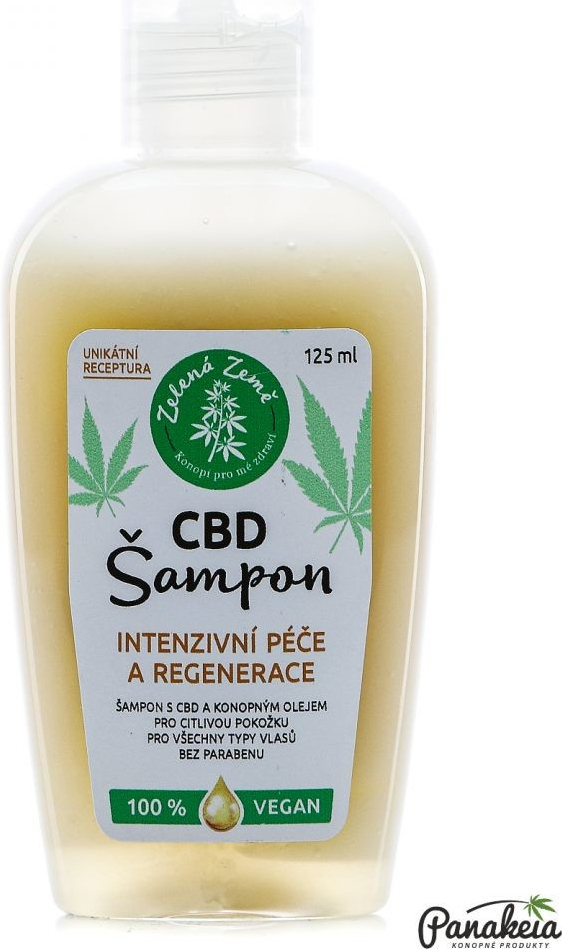 Zelená Země CBD Konopný šampon 125 ml