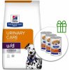Hill's Prescription Diet u/d Starostlivosť o močový systém granule pre psov 10 kg + 3 konzervy ZADARMO