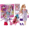 Lean Toys Tehotná bábika Lucy s malou bábikou a doplnkami