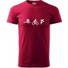 Triathlon postavy - Klasické pánske tričko vyššej gramáže - 2XL ( Marlboro červená )