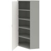 Hobis Policová skriňa L Strong, 80x192x40 cm, biela/sivá