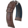 Kožený remienok Hirsch Grand Duke XL 02528210-2, hnedý, teľacia koža, dĺžka XL, Quick Release 24 mm