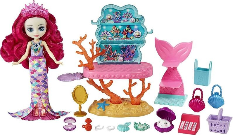 Mattel Enchantimals Royals Ocean Kingdom Ocean Treasures Shop Milagra Mermaid & Scallo