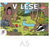 Omaľovánka A5 V lese
