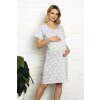 Tehotenská nočná košeľa 21279 Grey Hearts