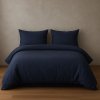 Takoy Bavlnené obliečky s ľanovým vzhľadom tmavomodrá-HT-00030 | 140 x 200 cm, 70 x 90 cm