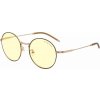 GUNNAR Herné okuliare ELLIPSE / obroučky v barvě BLACK/GOLD / jantarová skla
