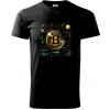Bitcoin logo s grafmi - Klasické pánske tričko vyššej gramáže - 3XL ( Čierna )