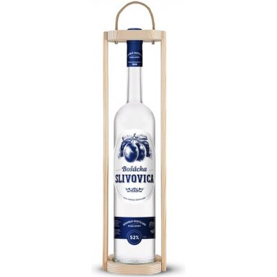 BOŠÁCKA SLIVOVICA 1.50L 52% DREVENÝ OBAL (kazeta)