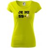 Je mi 60 pivo - Dámske tričko Pure - M ( Limetková )