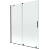 MEXEN/S - Velár dvojkrídlová posuvná vaňová zástena 140 x 150, transparent, grafit metal 896-140-000-01-95