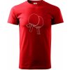 Rakety na stolný tenis jedným ťahom - Tričko 5XL extra veľké - 5XL - Obvod 167cm ( Červená )