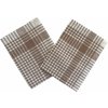 Bade Home Utierka PAR hnedobiela kocka 3 ks Varianta: Uterák PAR hnedý a biely kocka 45x65 cm balenie 3 ks