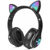 BEZDRÔTOVÉ SLÚCHADLÁ S UŠAMI BLUETOOTH 5.0 RGB MAČACIE UŠI PRE DETI