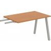 OFFICE PRO s.r.o. HOBIS prídavný stôl do uhla - US A 1200 RU, hĺbka 80 cm, jelša