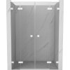Mexen Lunar L Duo sprchové dvere otvárateľné 160 cm, transparentné, biele - 834DL-160-000-20-00